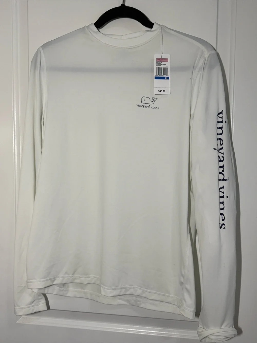Vineyard Vines Women’s Long-Sleeve Swim Tee / Rash Guard in White